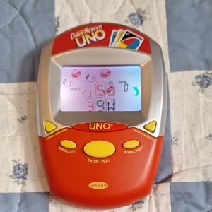 Color Screen UNO Electronic Handheld Game - Red